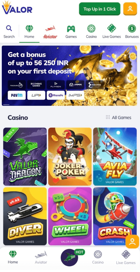 Games Valor Casino